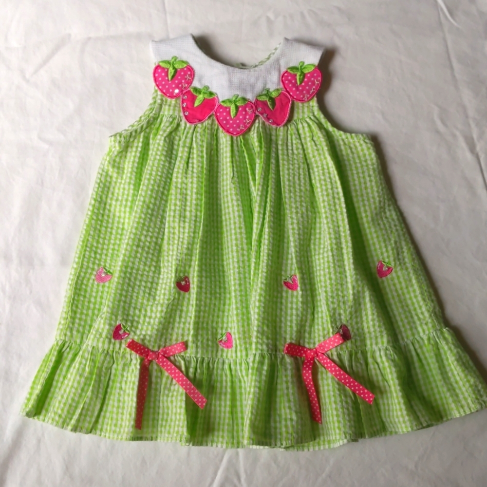 Green baby dress